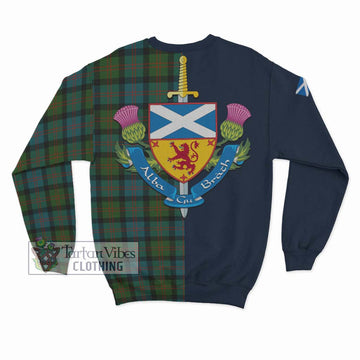 Blair Ancient Tartan Sweatshirt Alba with Scottish Lion Royal Arm Half Style