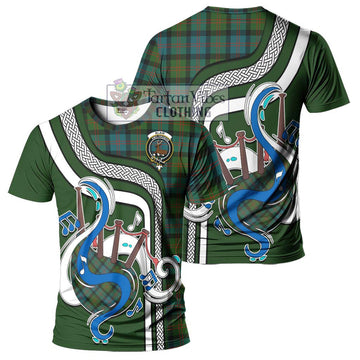 Blair Ancient Tartan T-Shirt with Epic Bagpipe Style