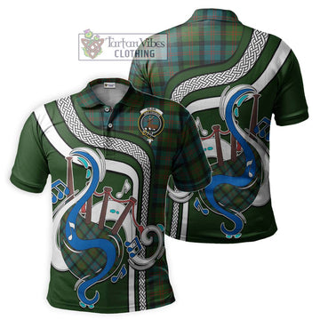 Blair Ancient Tartan Polo Shirt with Epic Bagpipe Style