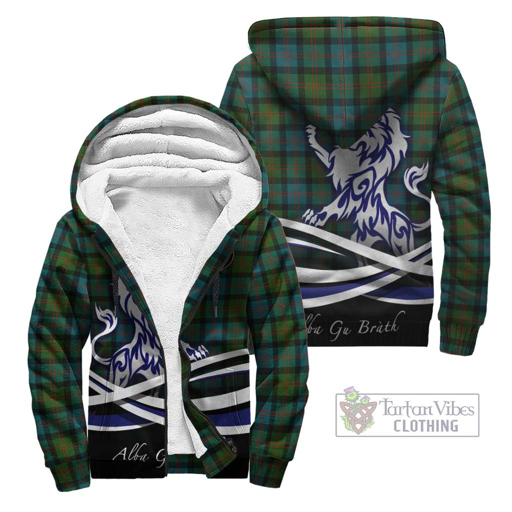 Blair Ancient Tartan Sherpa Hoodie with Alba Gu Brath Regal Lion Emblem Unisex - Tartanvibesclothing Shop