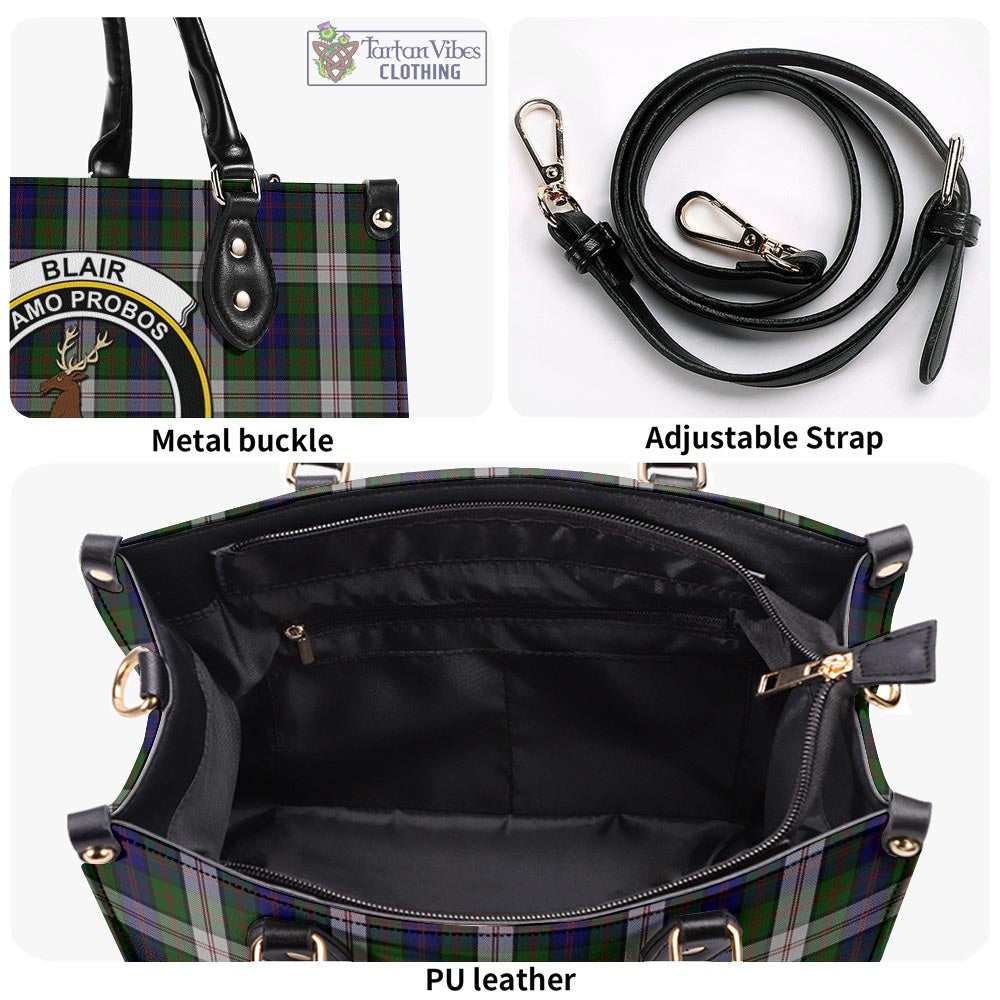 Tartan Vibes Clothing Blair Dress Tartan Luxury Leather Handbags with Family Crest