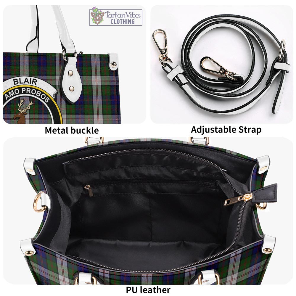 Tartan Vibes Clothing Blair Dress Tartan Luxury Leather Handbags with Family Crest