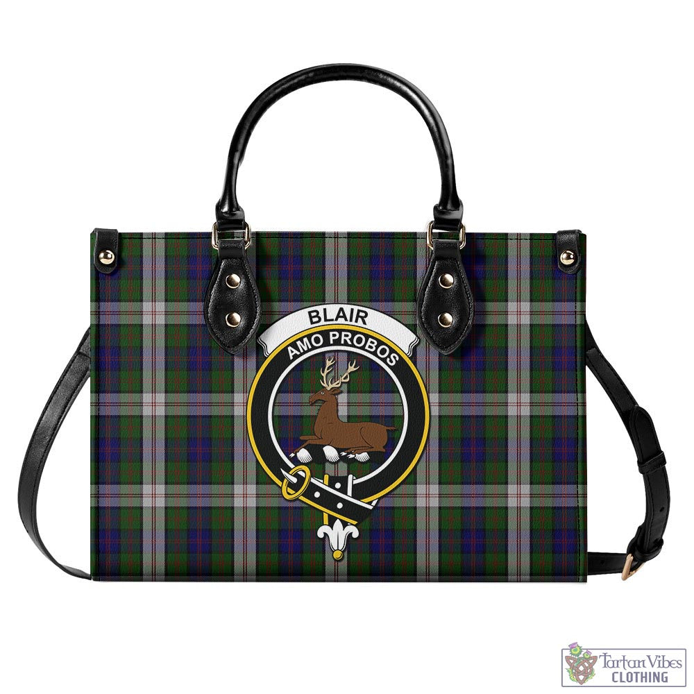 Tartan Vibes Clothing Blair Dress Tartan Luxury Leather Handbags with Family Crest