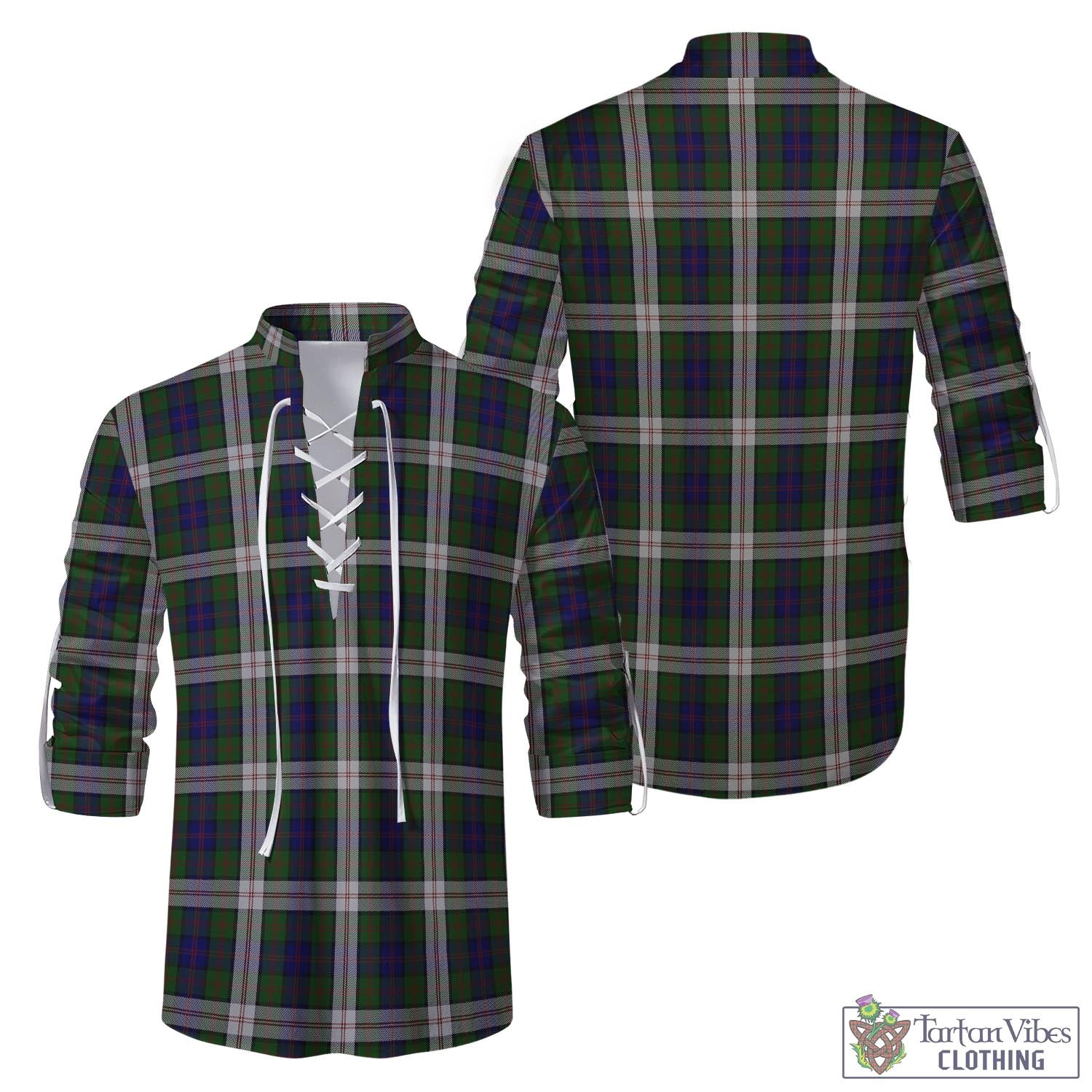 Tartan Vibes Clothing Blair Dress Tartan Men's Scottish Traditional Jacobite Ghillie Kilt Shirt