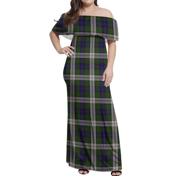 Blair Dress Tartan Off Shoulder Long Dress