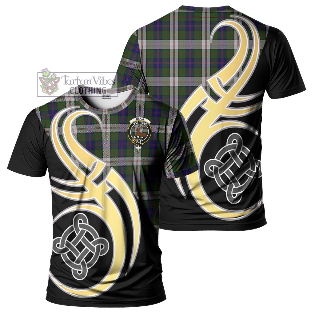 Tartan Vibes Clothing Blair Dress Tartan T-Shirt with Family Crest and Celtic Symbol Style