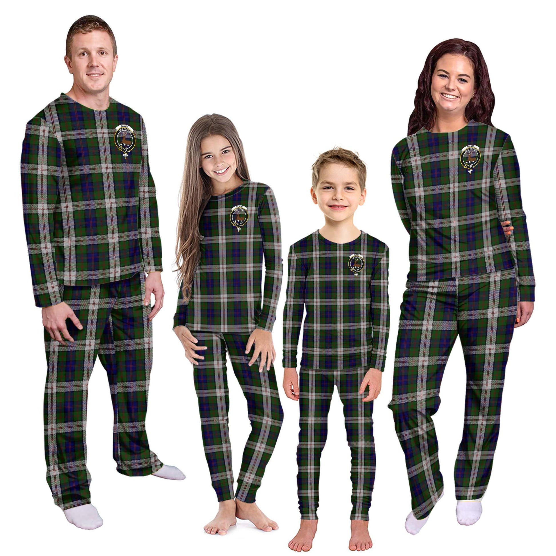 Blair Dress Tartan Pajamas Family Set with Family Crest Kid - Tartan Vibes Clothing