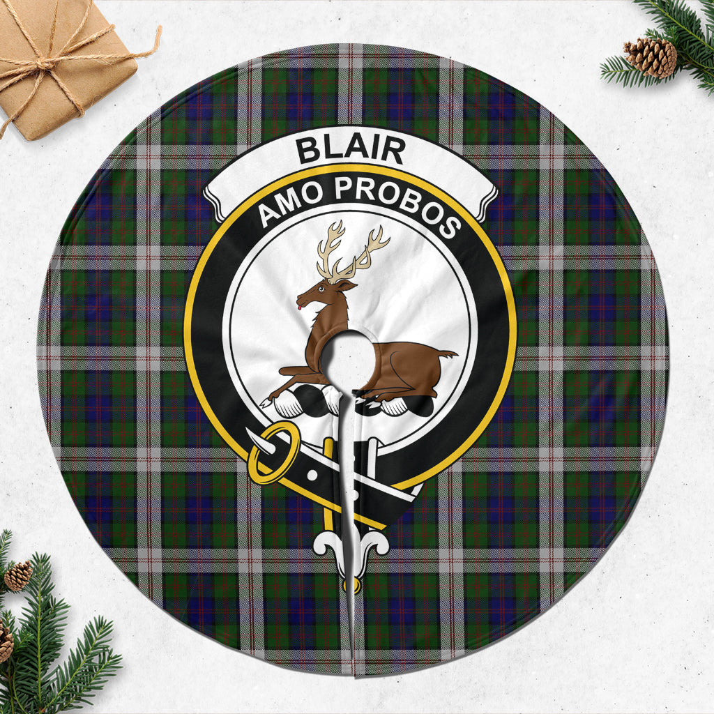 Blair Dress Tartan Christmas Tree Skirt with Family Crest - Tartanvibesclothing