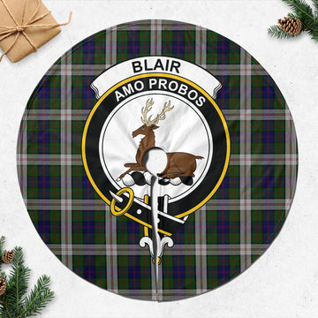 Blair Dress Tartan Christmas Tree Skirt with Family Crest