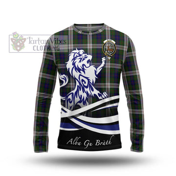 Blair Dress Tartan Long Sleeve T-Shirt with Alba Gu Brath Regal Lion Emblem