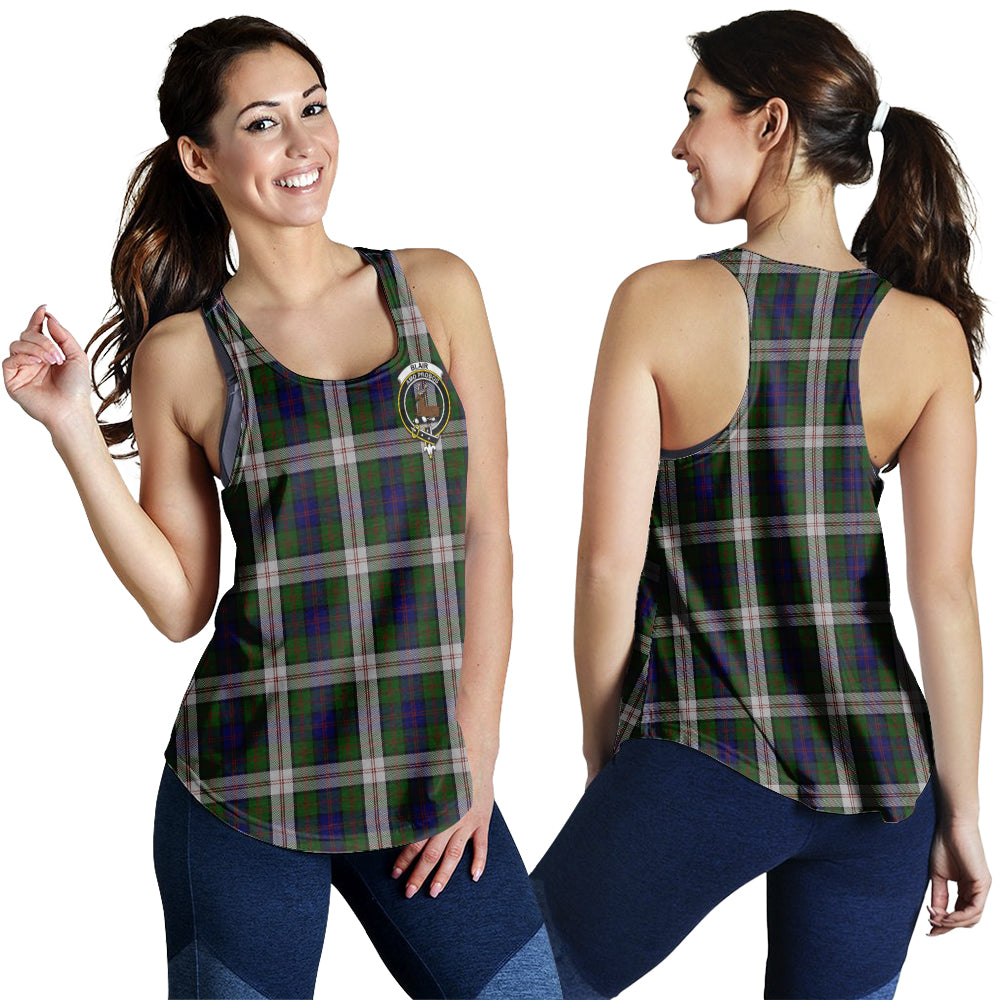 Blair Dress Tartan Women Racerback Tanks with Family Crest - Tartanvibesclothing