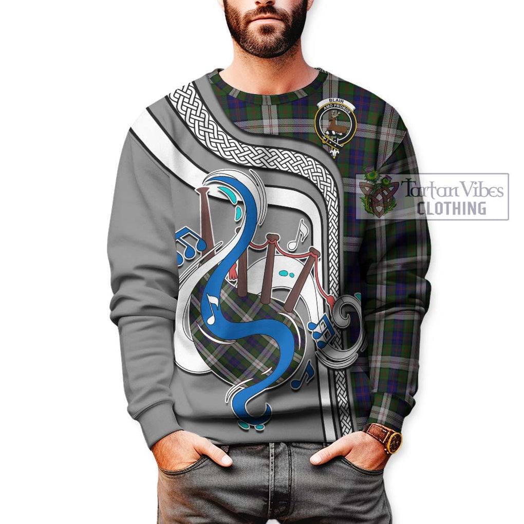 Blair Dress Tartan Sweatshirt with Epic Bagpipe Style Unisex - Tartanvibesclothing Shop