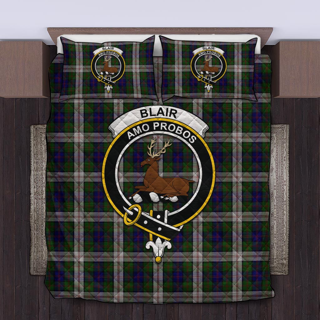 Blair Dress Tartan Quilt Bed Set with Family Crest Twin - Tartan Vibes Clothing