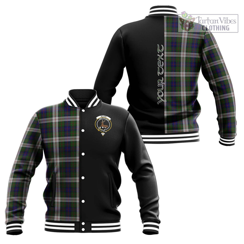 Blair Dress Tartan Baseball Jacket with Family Crest and Half Of Me Style Unisex - Tartanvibesclothing Shop