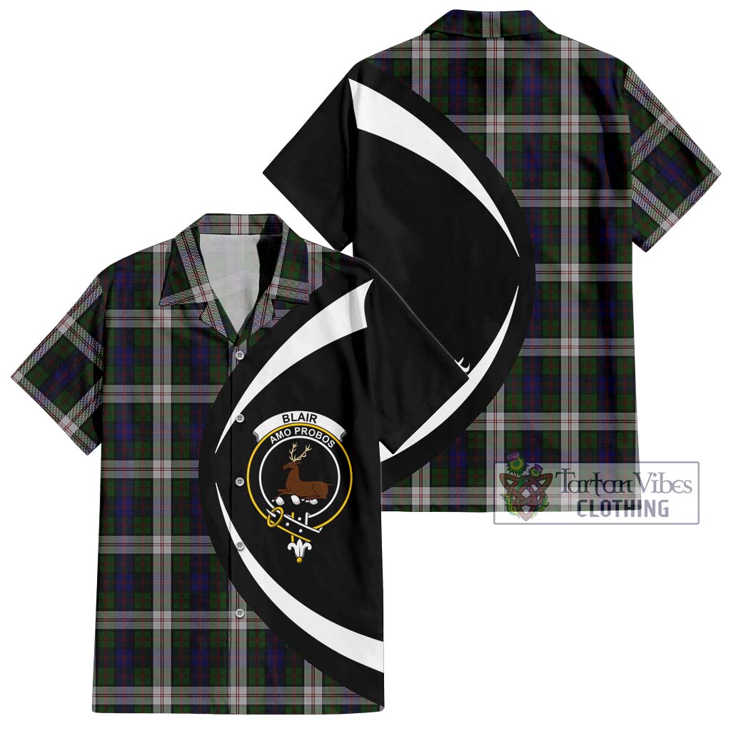 Blair Dress Tartan Short Sleeve Button Up with Family Crest Circle Style Kid - Tartan Vibes Clothing