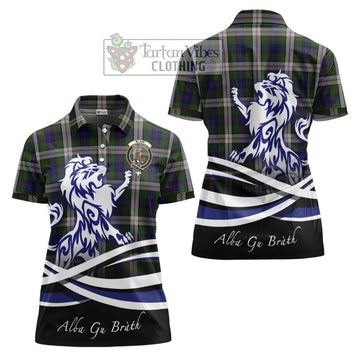 Blair Dress Tartan Women's Polo Shirt with Alba Gu Brath Regal Lion Emblem