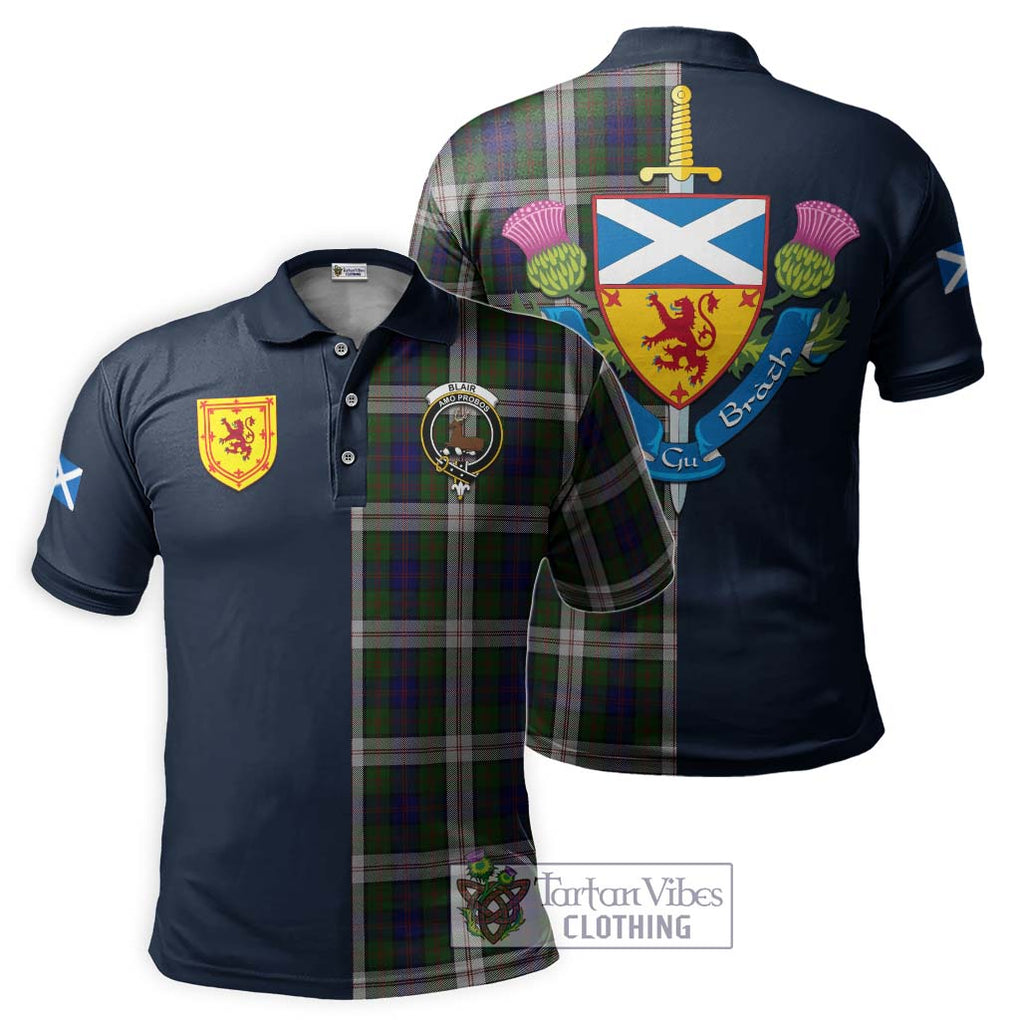 Tartan Vibes Clothing Blair Dress Tartan Polo Shirt with Scottish Lion Royal Arm Half Style