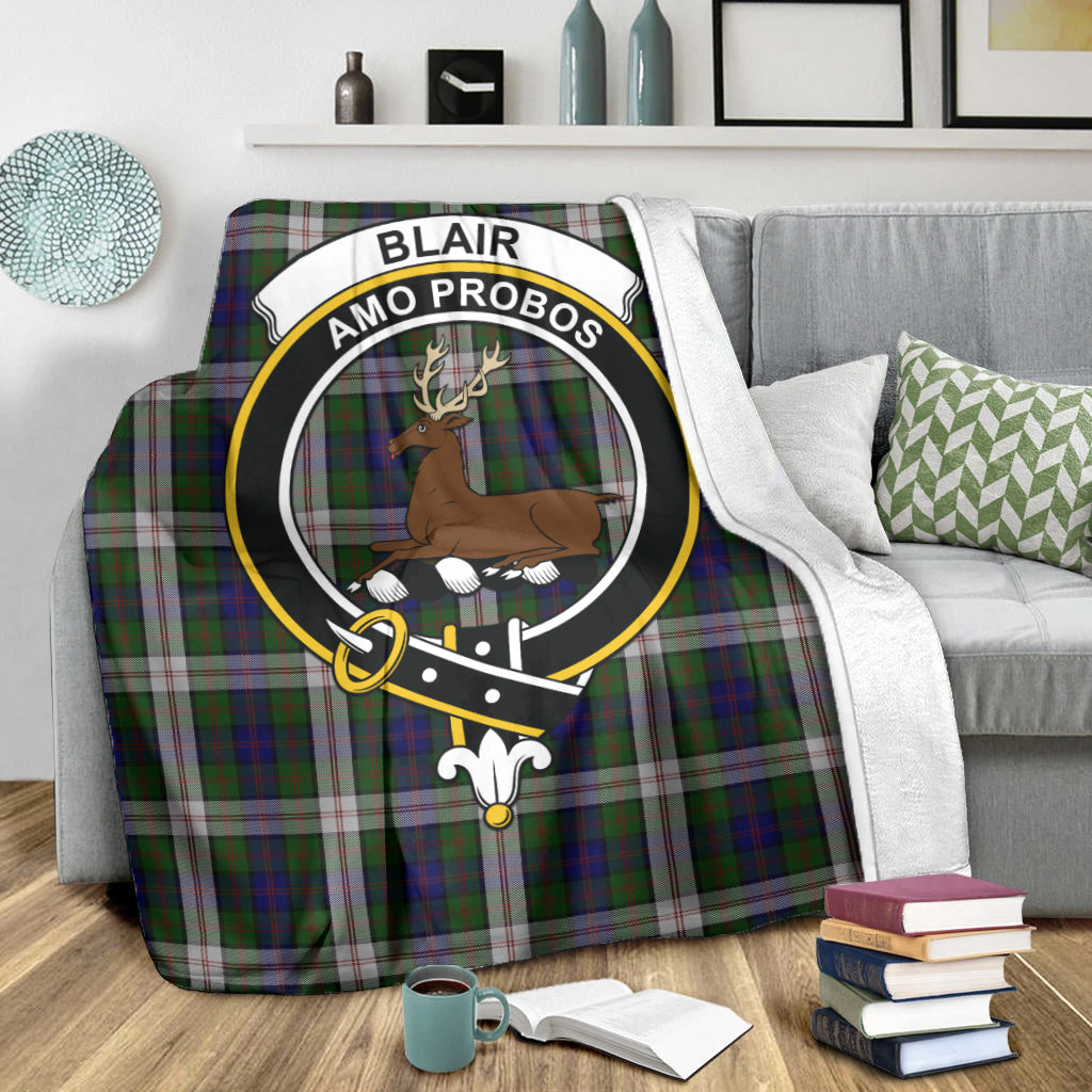 Blair Dress Tartan Blanket with Family Crest X-Large 59 x 79 inches 150 x 200 cm - Tartan Vibes Clothing