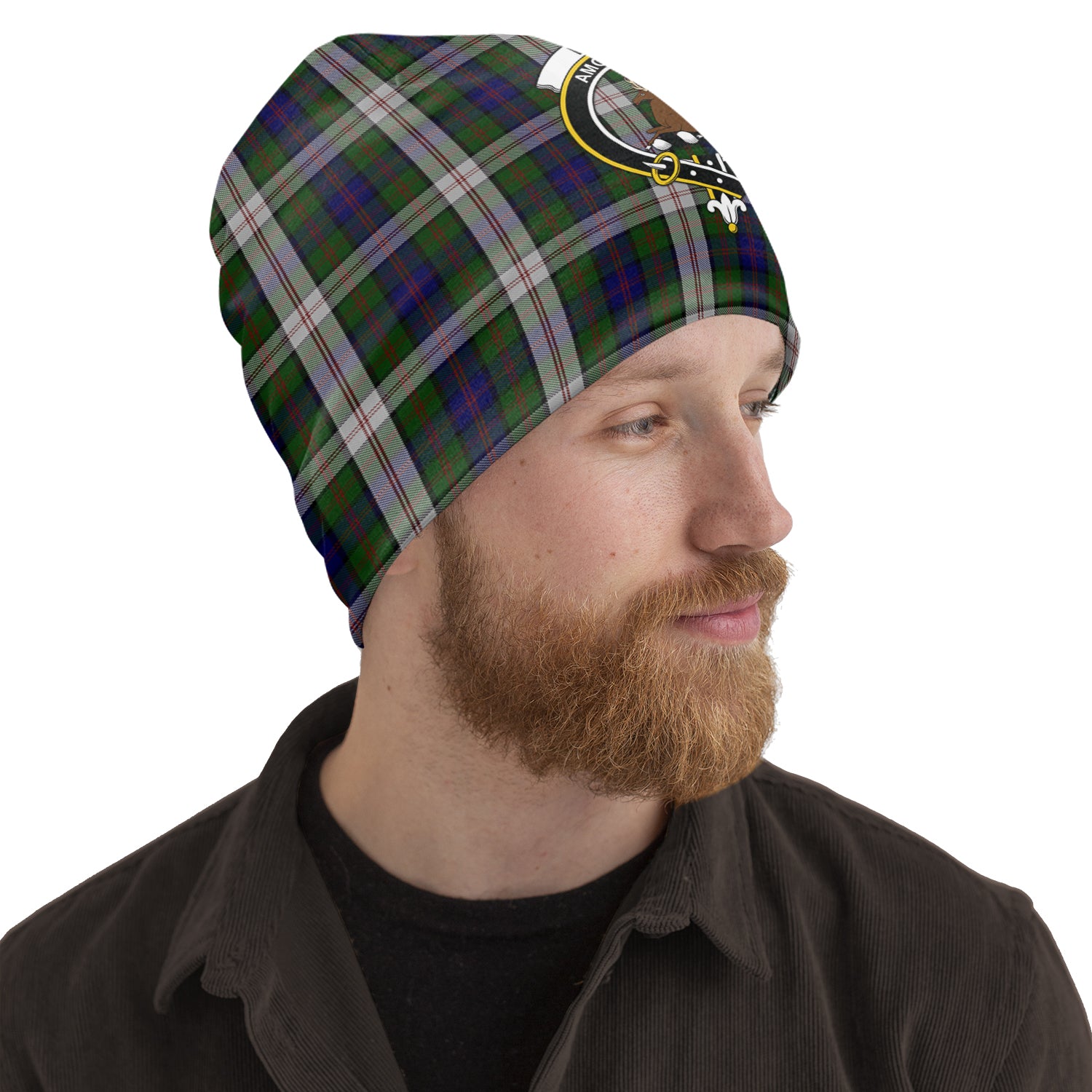 Blair Dress Tartan Beanies Hat with Family Crest One Size 10.5*10.2 inches - Tartan Vibes Clothing