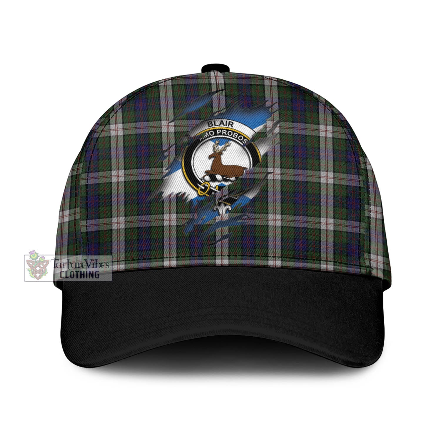 Tartan Vibes Clothing Blair Dress Tartan Classic Cap with Family Crest In Me Style