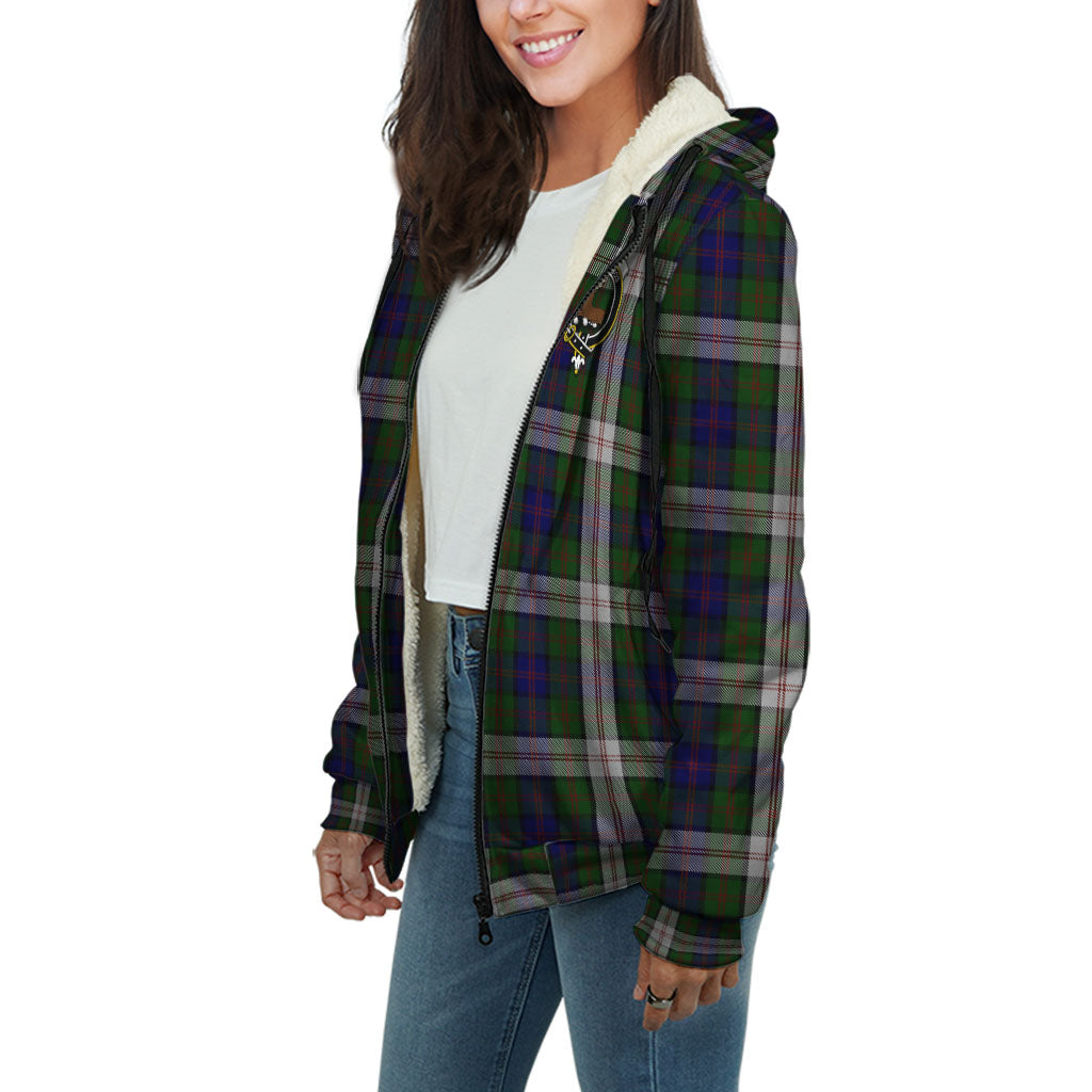 Blair Dress Tartan Sherpa Hoodie with Family Crest Unisex - Tartanvibesclothing