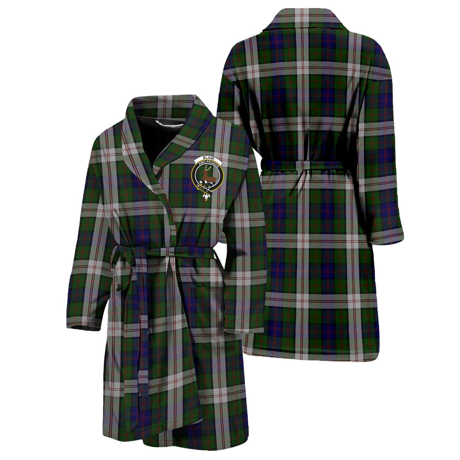 Blair Dress Tartan Bathrobe with Family Crest Unisex S - Tartan Vibes Clothing