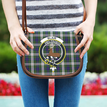 Blair Dress Tartan Saddle Bag with Family Crest