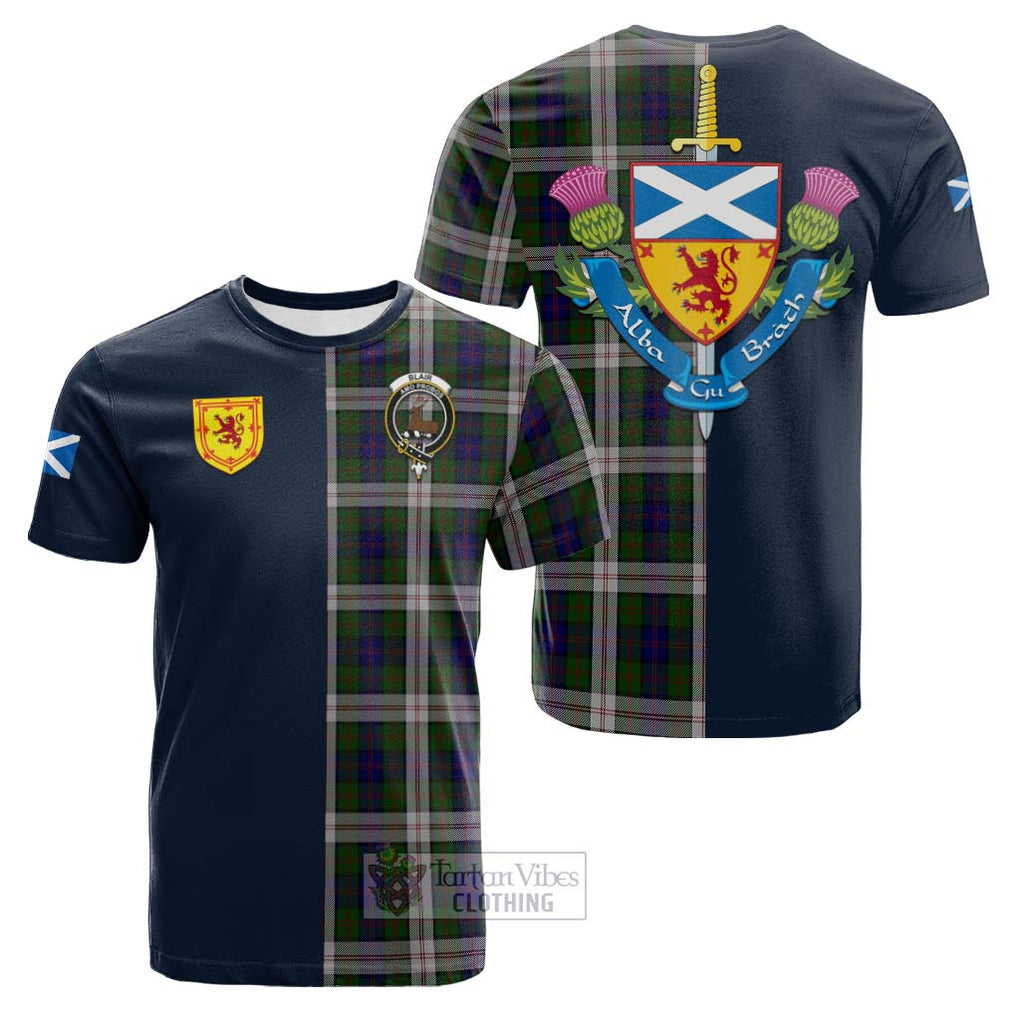 Tartan Vibes Clothing Blair Dress Tartan Cotton T-shirt with Scottish Lion Royal Arm Half Style