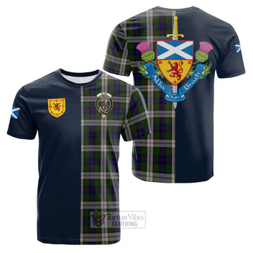 Blair Dress Tartan Cotton T-shirt Alba with Scottish Lion Royal Arm Half Style