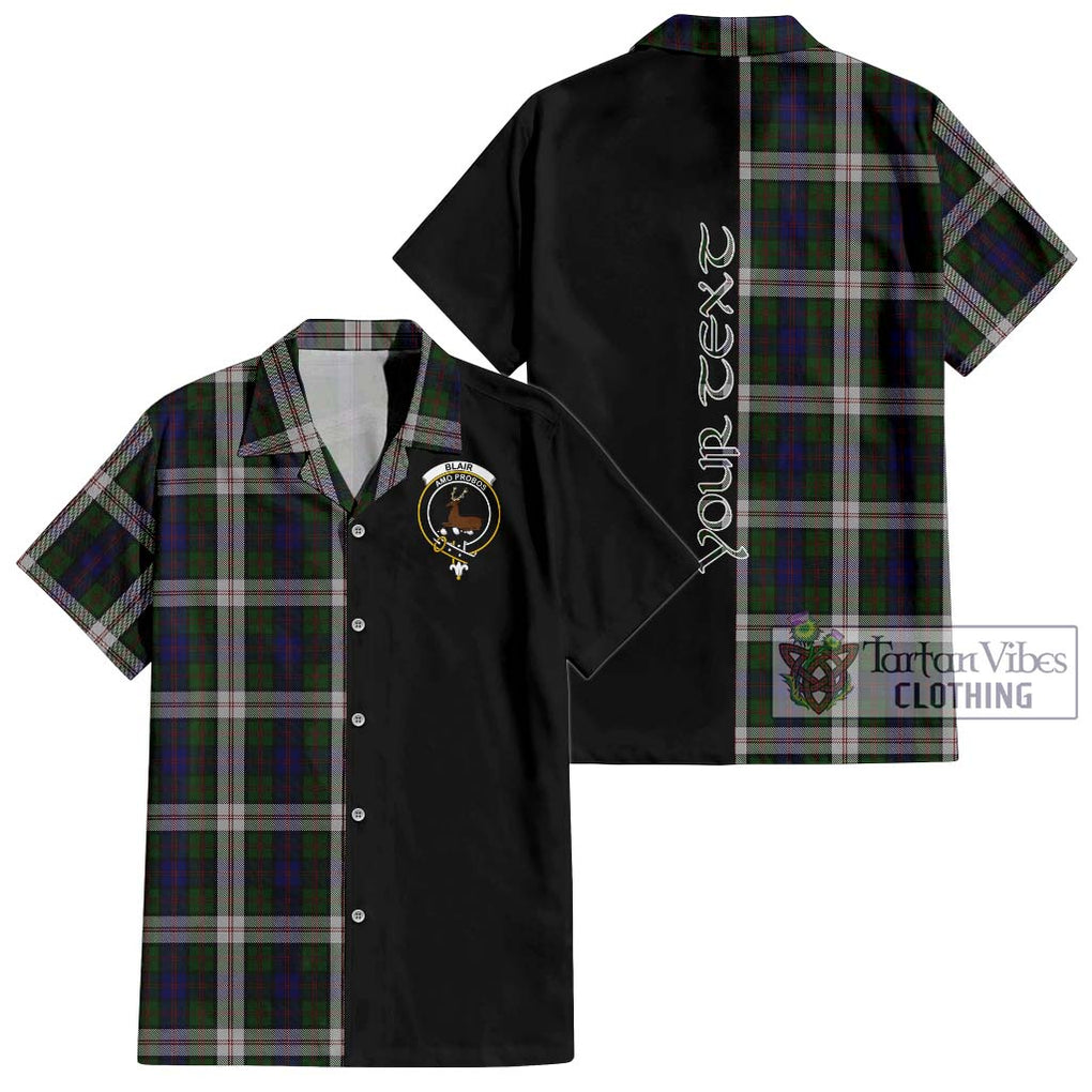 Blair Dress Tartan Short Sleeve Button Shirt with Family Crest and Half Of Me Style Kid - Tartanvibesclothing Shop