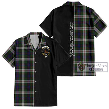 Blair Dress Tartan Short Sleeve Button Shirt with Family Crest and Half Of Me Style