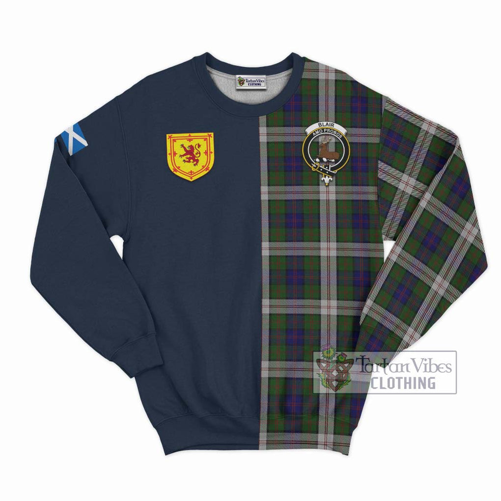 Tartan Vibes Clothing Blair Dress Tartan Sweatshirt with Scottish Lion Royal Arm Half Style