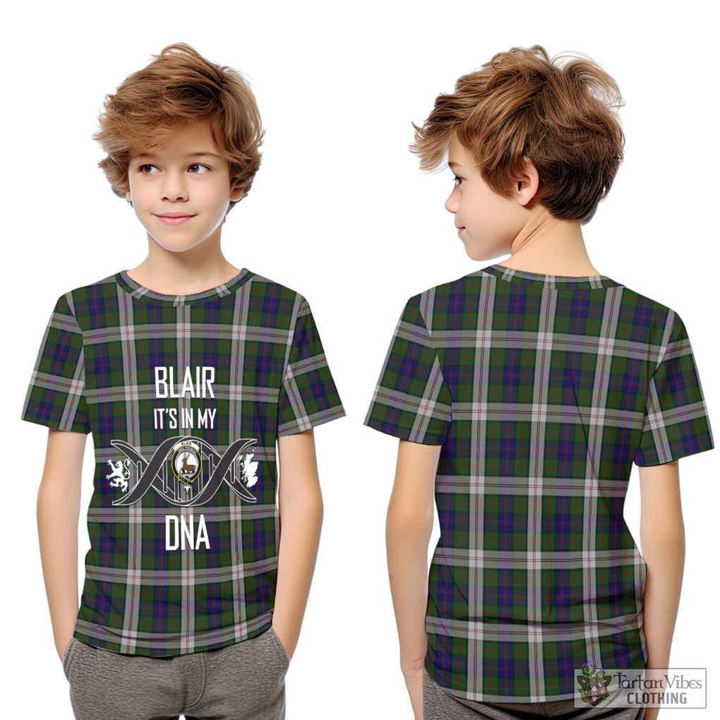 Blair Dress Tartan Kid T-Shirt with Family Crest DNA In Me Style Youth XL Size14 - Tartanvibesclothing Shop