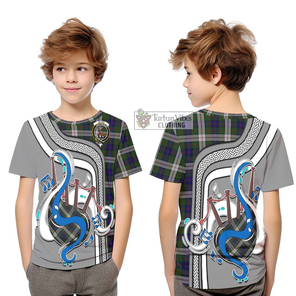 Tartan Vibes Clothing Blair Dress Tartan Kid T-Shirt with Epic Bagpipe Style