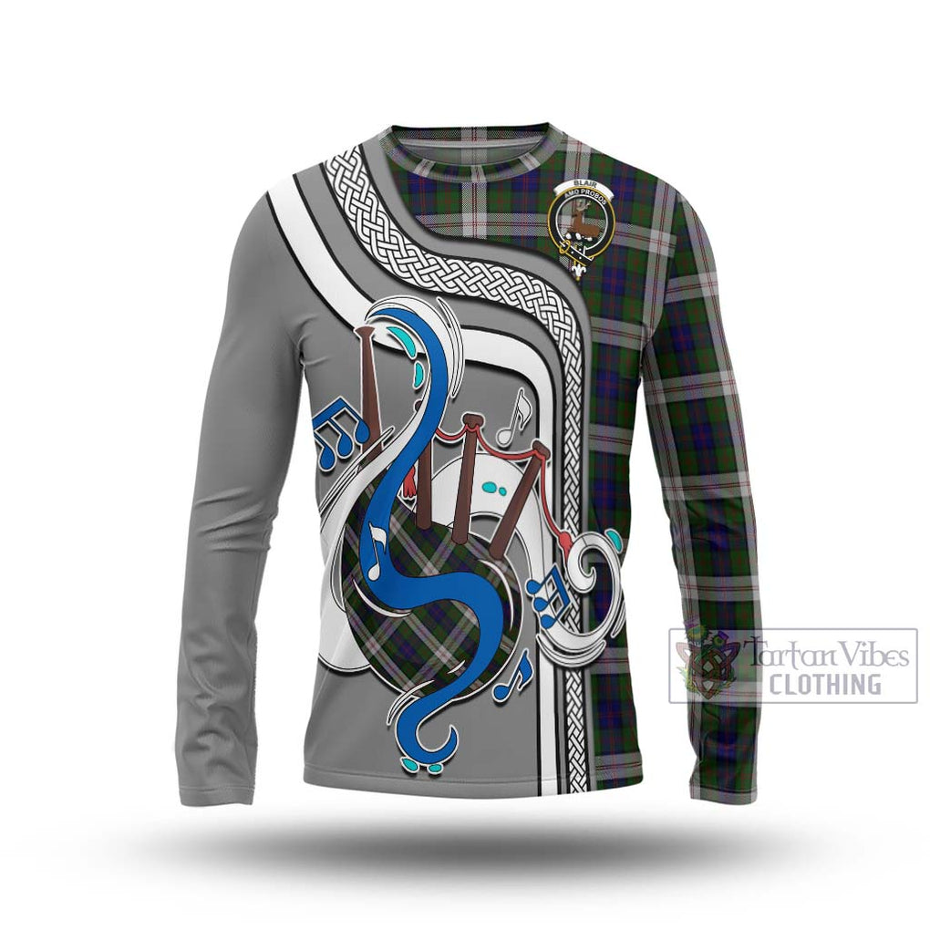 Tartan Vibes Clothing Blair Dress Tartan Long Sleeve T-Shirt with Epic Bagpipe Style