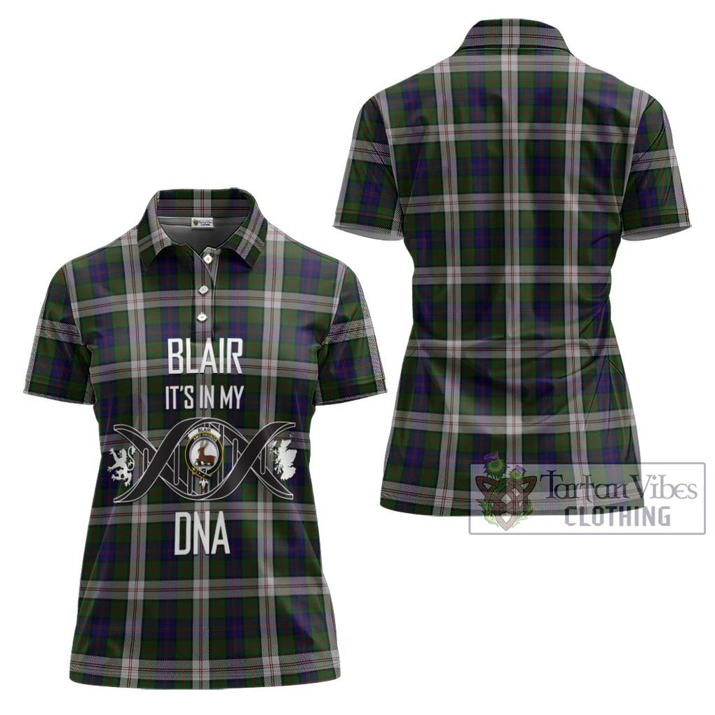 Blair Dress Tartan Women's Polo Shirt with Family Crest DNA In Me Style - Tartanvibesclothing Shop