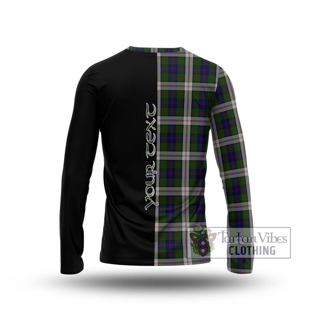 Blair Dress Tartan Long Sleeve T-Shirt with Family Crest and Half Of Me Style - Tartanvibesclothing Shop