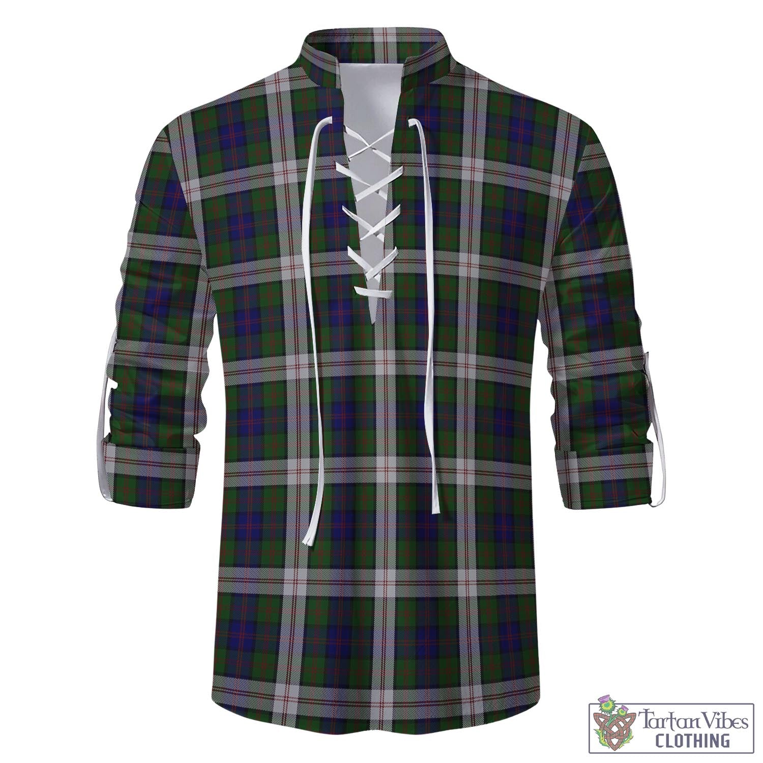 Tartan Vibes Clothing Blair Dress Tartan Men's Scottish Traditional Jacobite Ghillie Kilt Shirt