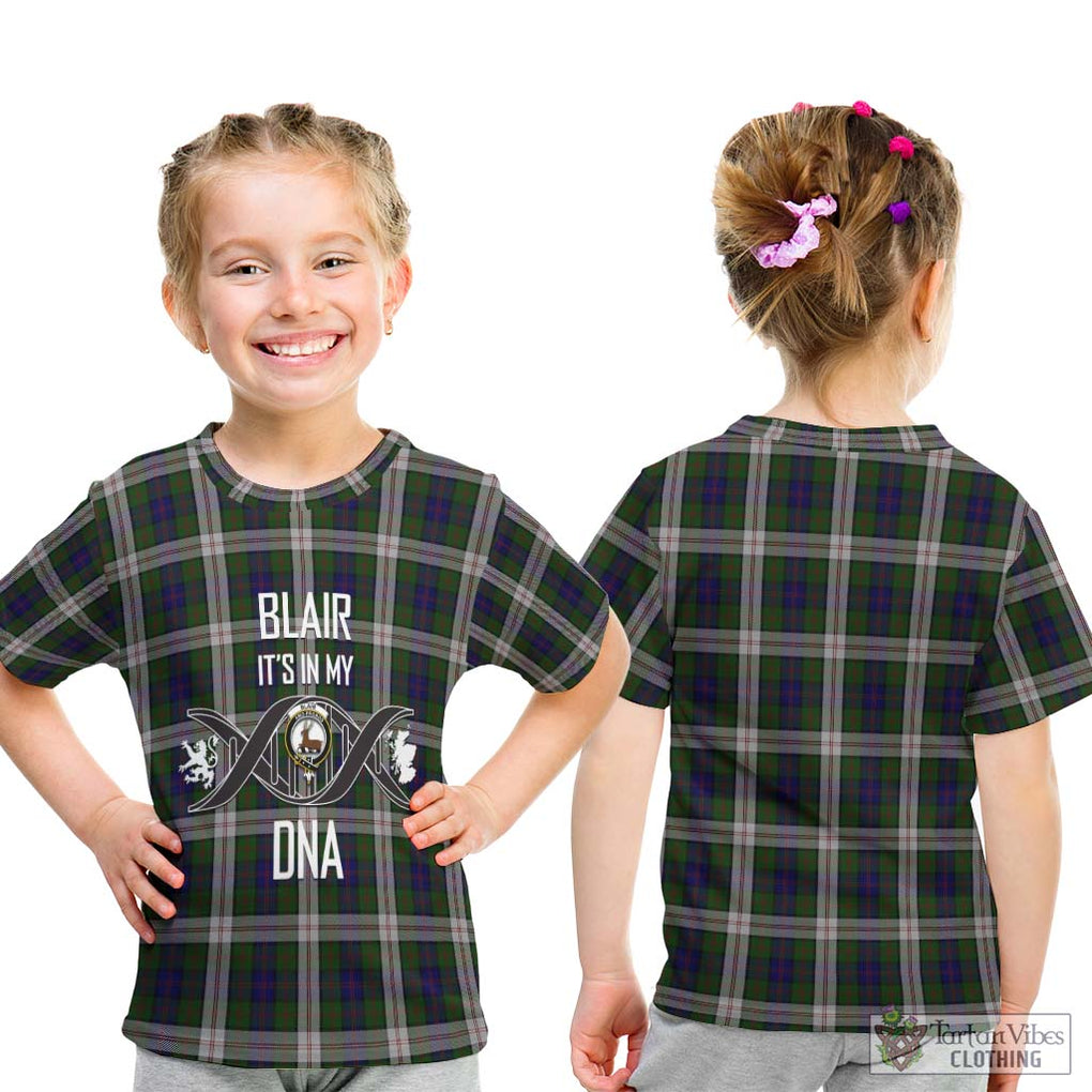 Blair Dress Tartan Kid T-Shirt with Family Crest DNA In Me Style - Tartanvibesclothing Shop