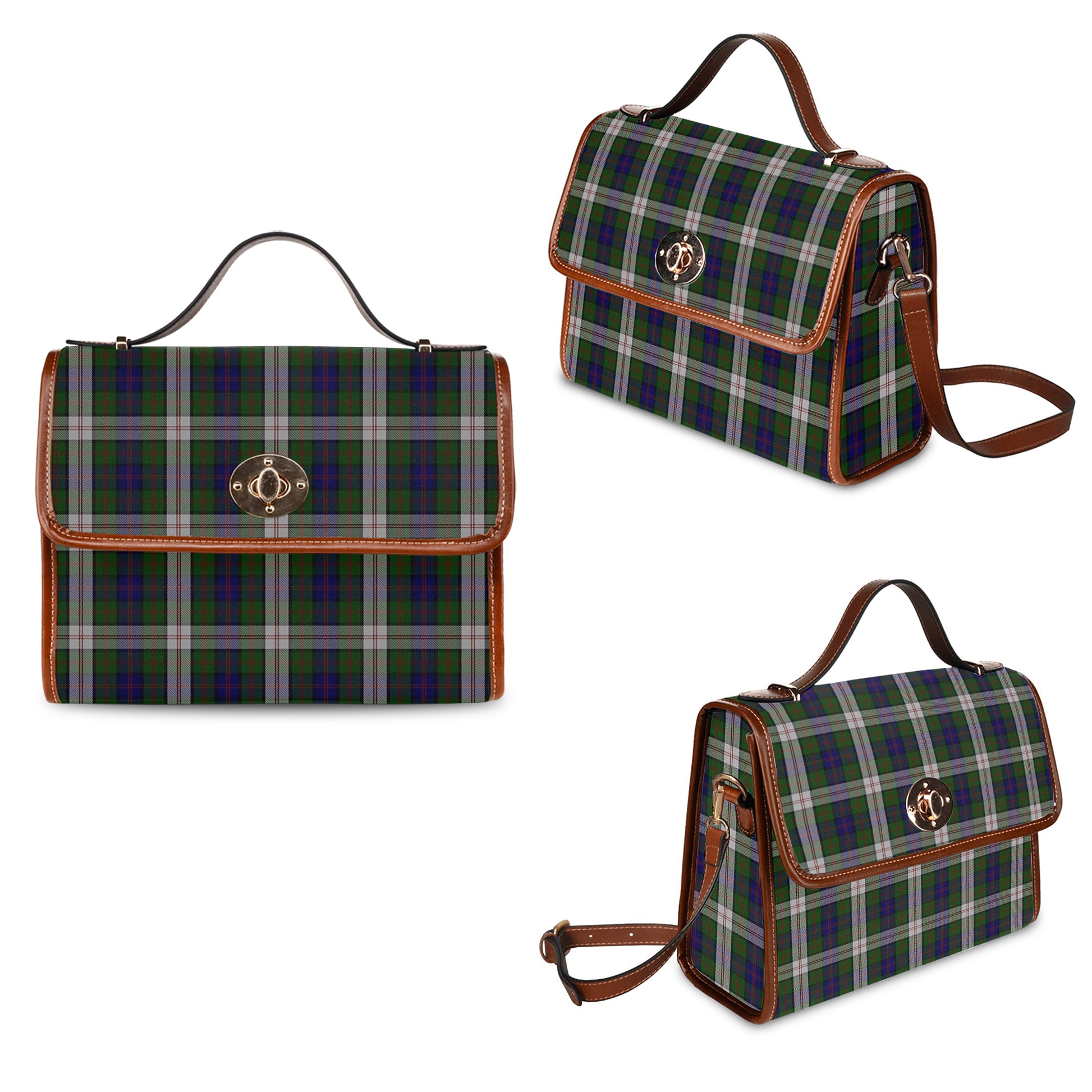 Blair Dress Tartan Leather Strap Waterproof Canvas Bag - Tartanvibesclothing