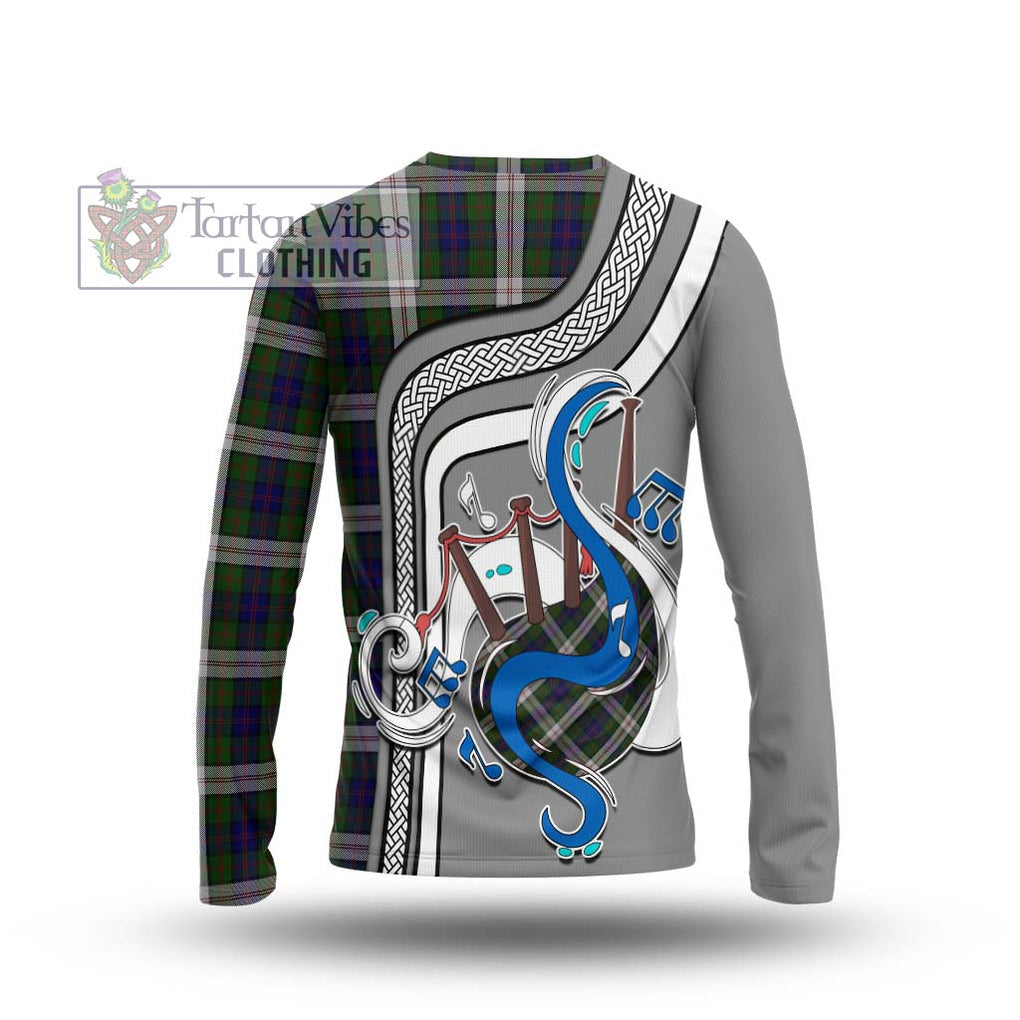 Tartan Vibes Clothing Blair Dress Tartan Long Sleeve T-Shirt with Epic Bagpipe Style