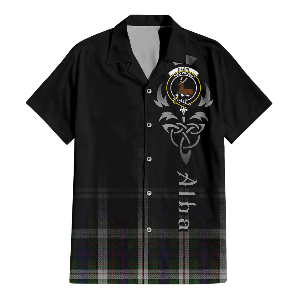 Tartan Vibes Clothing Blair Dress Tartan Short Sleeve Button Up Featuring Alba Gu Brath Family Crest Celtic Inspired