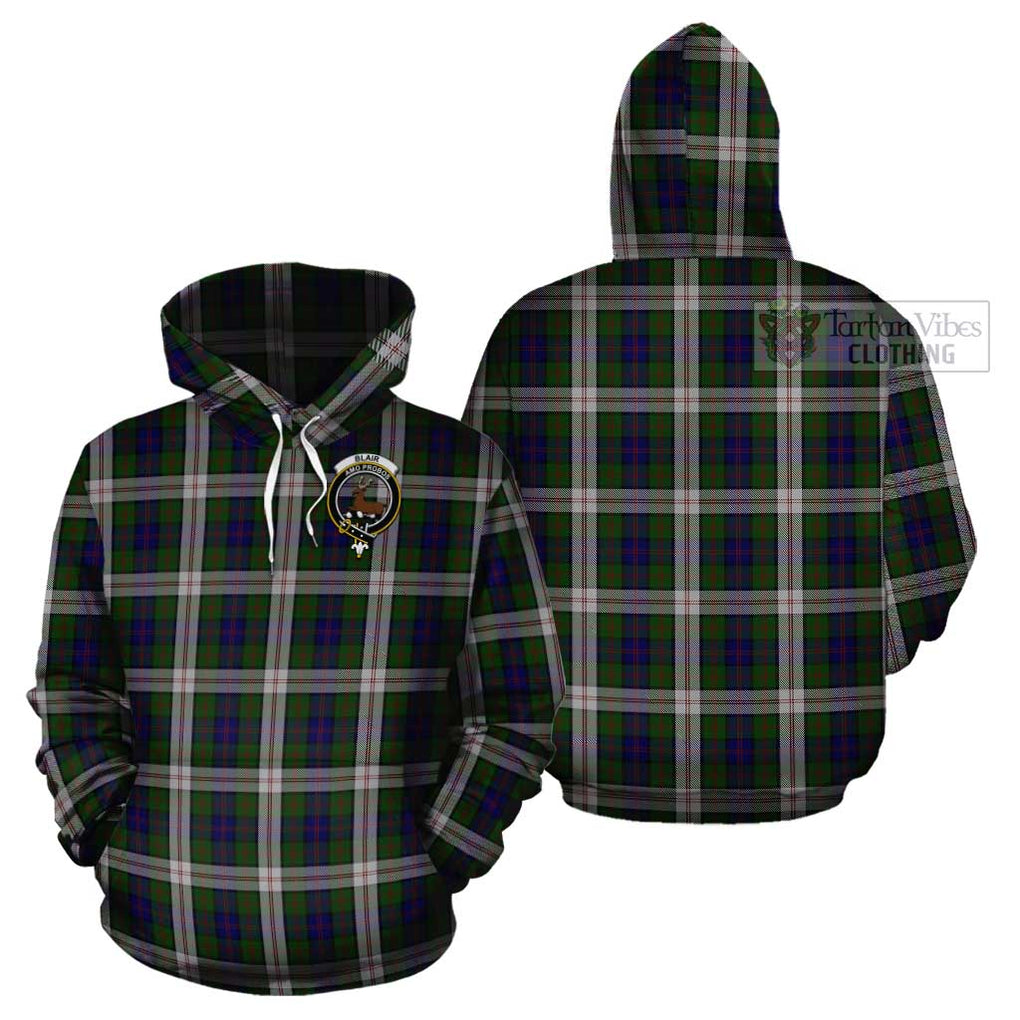 Blair Dress Tartan Cotton Hoodie with Family Crest Pullover Hoodie - Tartan Vibes Clothing