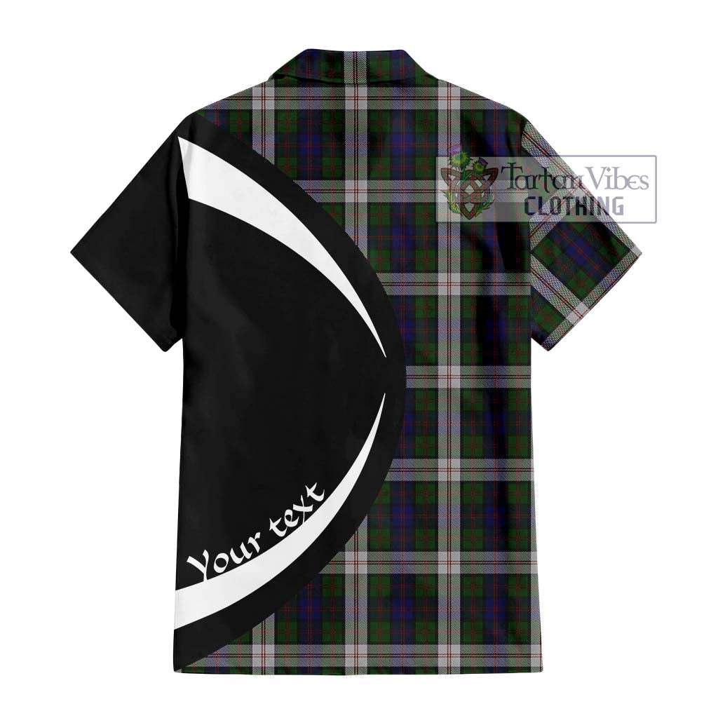 Blair Dress Tartan Short Sleeve Button Up with Family Crest Circle Style - Tartan Vibes Clothing