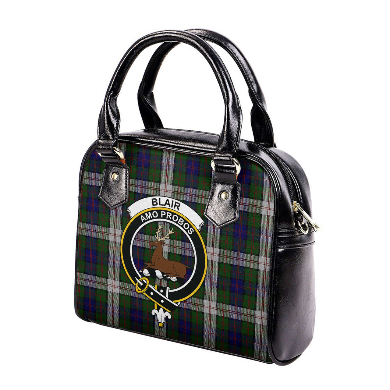 Blair Dress Tartan Shoulder Handbags with Family Crest - Tartanvibesclothing