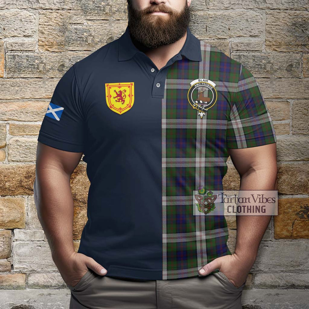 Tartan Vibes Clothing Blair Dress Tartan Polo Shirt with Scottish Lion Royal Arm Half Style