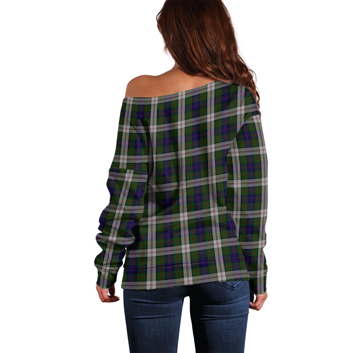 Blair Dress Tartan Off Shoulder Women Sweater - Tartanvibesclothing