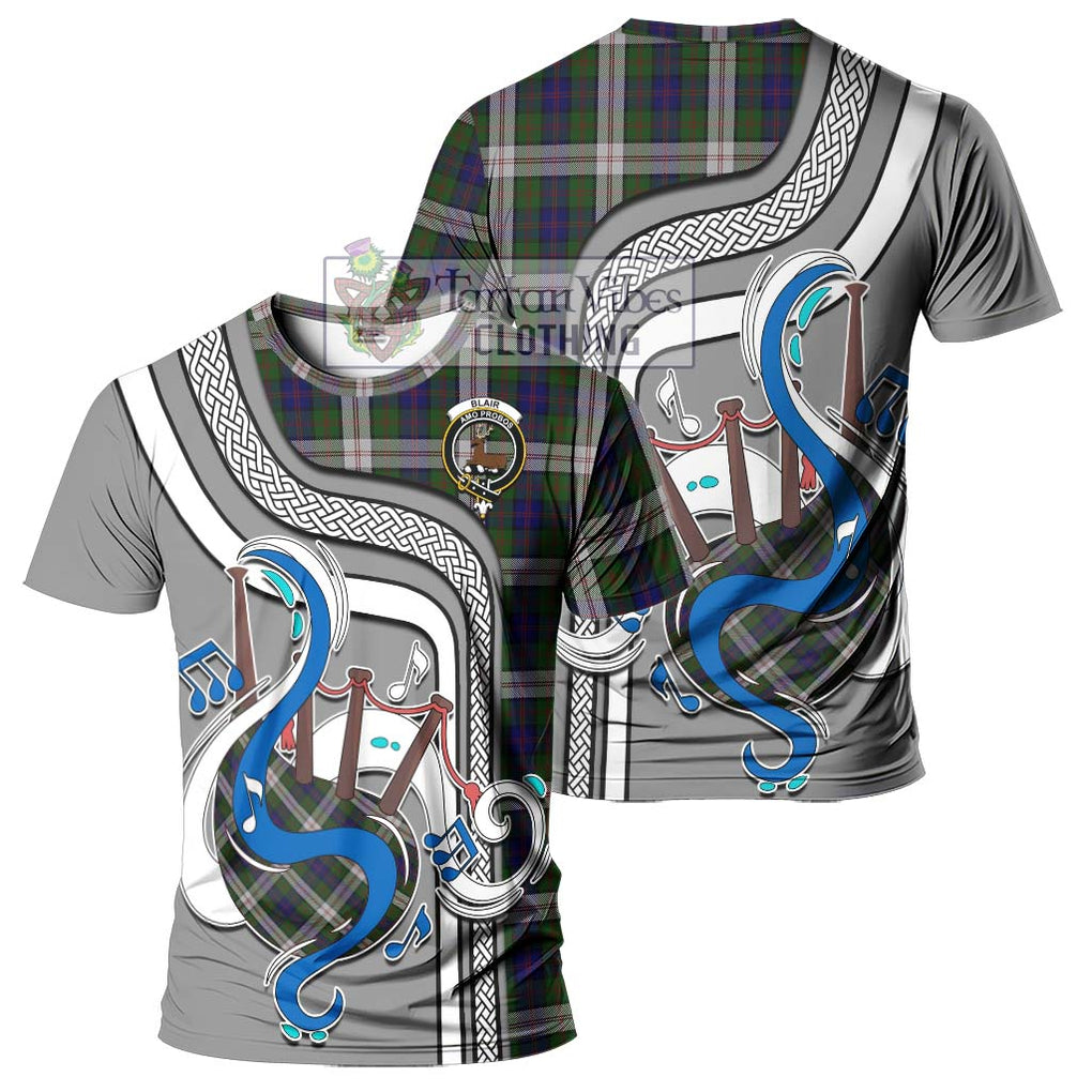 Blair Dress Tartan T-Shirt with Epic Bagpipe Style - Tartanvibesclothing Shop