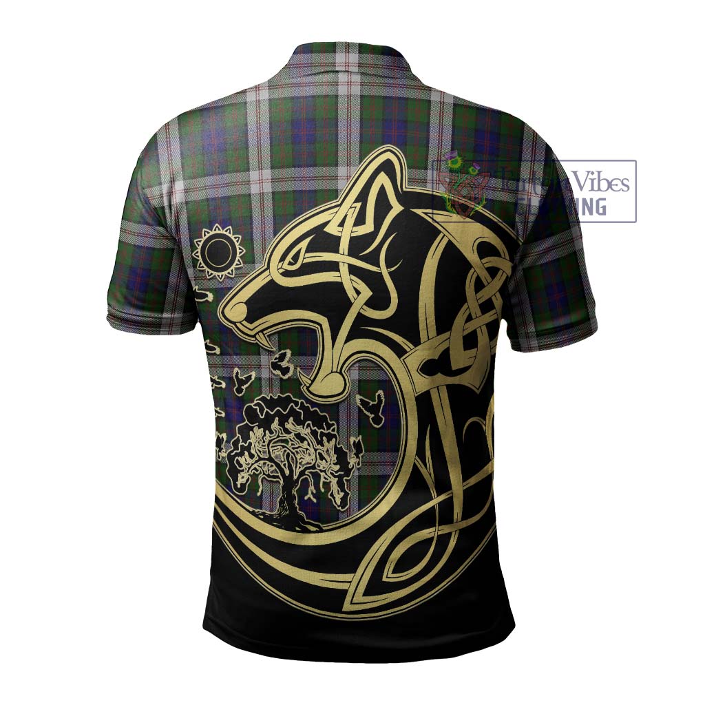 Tartan Vibes Clothing Blair Dress Tartan Polo Shirt with Family Crest Celtic Wolf Style