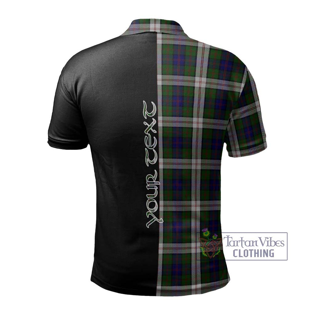 Blair Dress Tartan Polo Shirt with Family Crest and Half Of Me Style - Tartanvibesclothing Shop